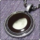 Big Moonglow necklace - pewter