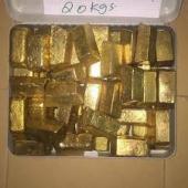 20Kg Gold Bars from village gold mining sites in Ghana west Africa